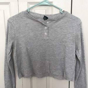 Crop Grey long sleeve
